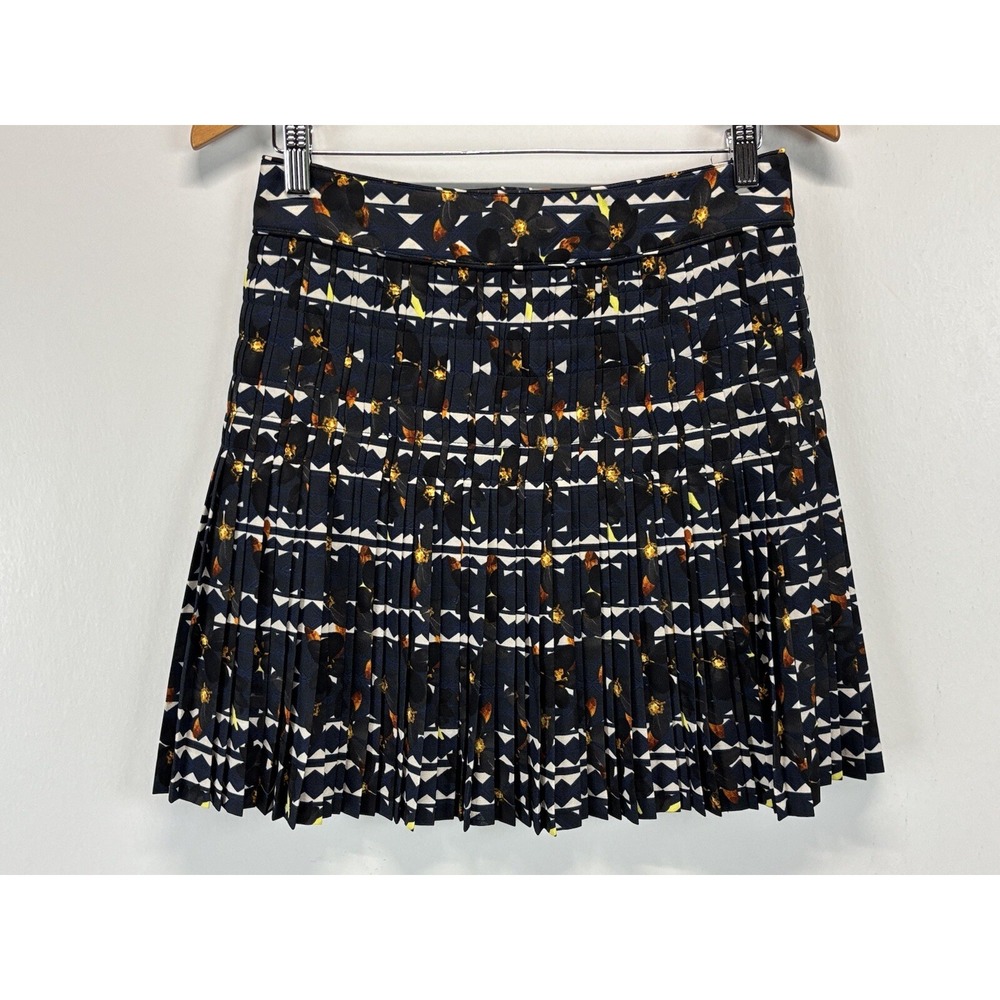 J. Crew Floral Pleated Short Skirt Sz 2 Women's School Girl Academia